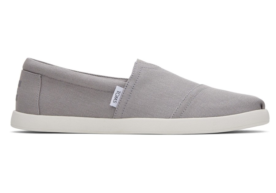 Homme TOMS Alpargata | Alp Fwd Grey Recycled Cotton Canvas Gris