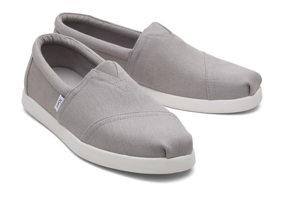 Homme TOMS Alpargata | Alp Fwd Grey Recycled Cotton Canvas Gris