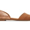 Femme TOMS Ballerines | Chaussure Plate Jutti D'Orsay Cuir Beige