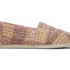 Femme TOMS Alpargata | Espadrille Alpargata Pied-De-Poule Plaid Pink Quartz