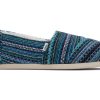 Femme TOMS Chaussons | Espadrille Alpargata En Chenille Brodee Embroidered Navy