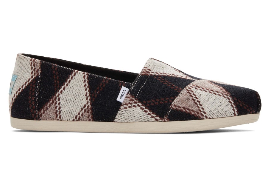 Femme TOMS Alpargata | Espadrille Alpargata Argyle Argyle Black