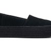 Femme TOMS Plateformes | Espadrille Semelle Compensee Valencia Suede Black