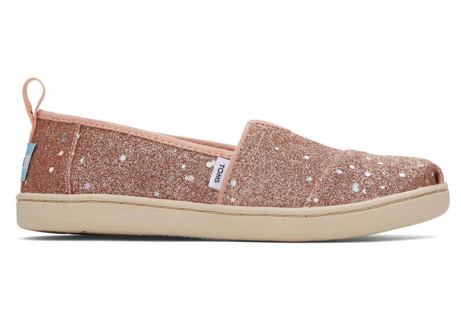 Enfant TOMS | Alpargata A Paillettes Rose Gold