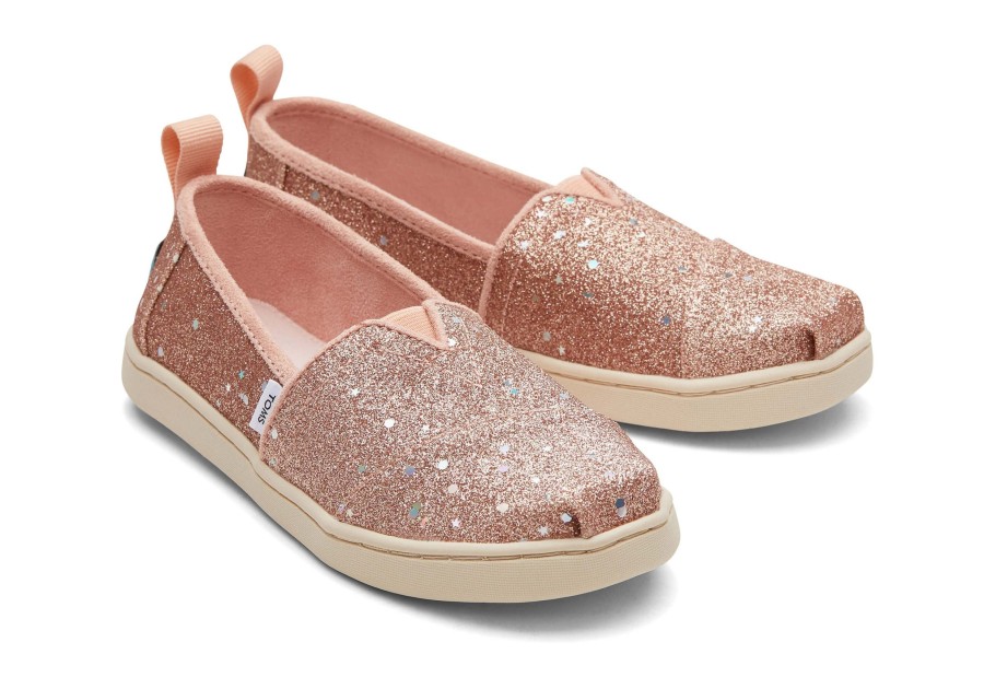 Enfant TOMS | Alpargata A Paillettes Rose Gold