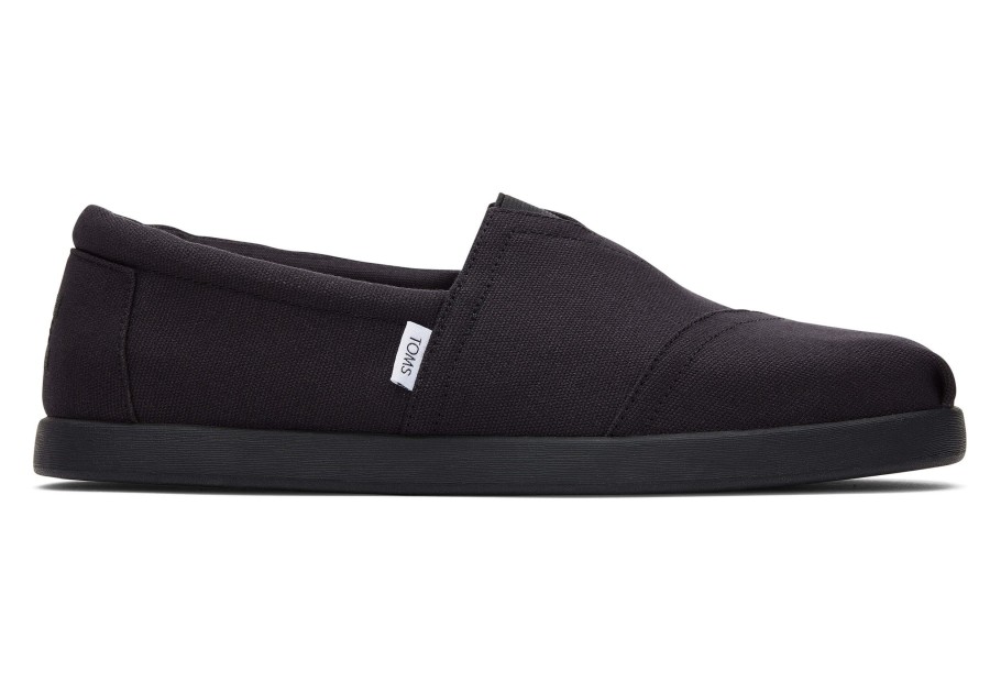 Homme TOMS | Alp Fwd All Black Recycled Cotton Canvas Black/Black