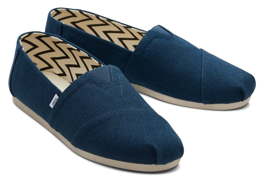 Homme TOMS | Alpargata Heritage En Toile Indigo Fonce