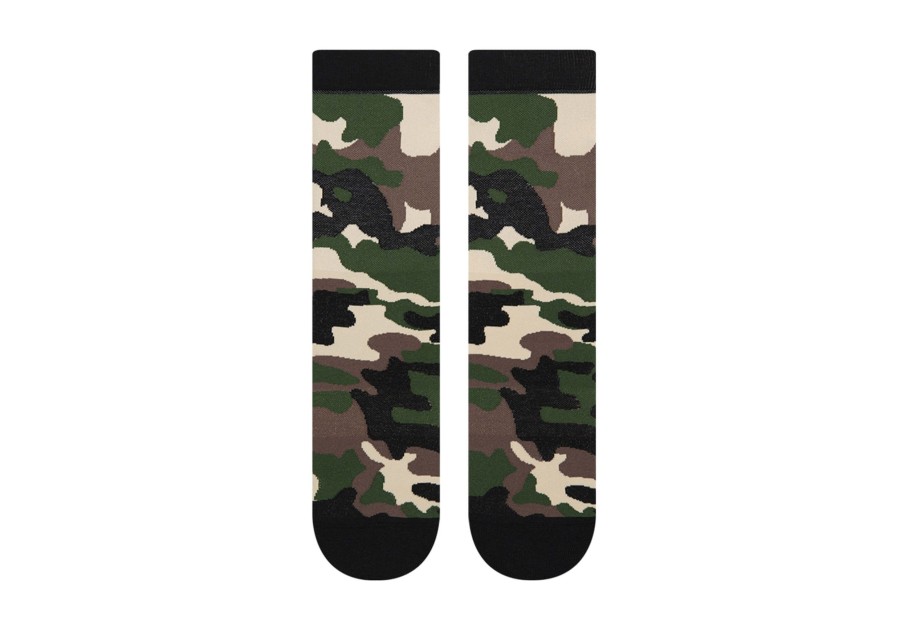 Homme TOMS | Chaussettes Crew Camo Camouflage Noir