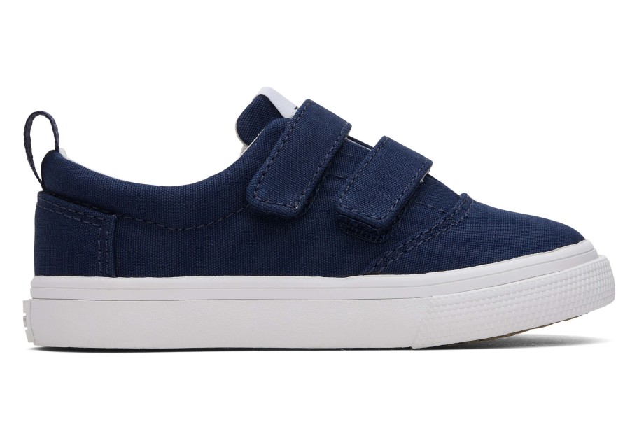 Enfant TOMS | Tiny Fenix Navy Double Strap Sneaker Bleu Marine