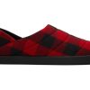 Homme TOMS Chaussons | Chaussons Ezra Red Buffalo Plaid