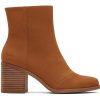 Femme TOMS Talons & Compensees | Bottine Evelyn Leather Tan