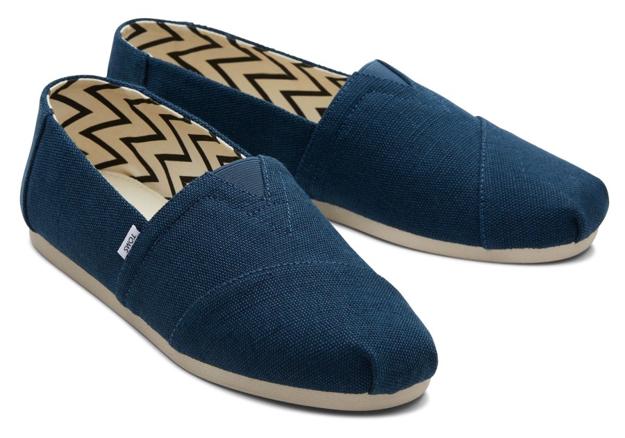 Homme TOMS Alpargata | Alpargata Heritage En Toile Indigo Fonce