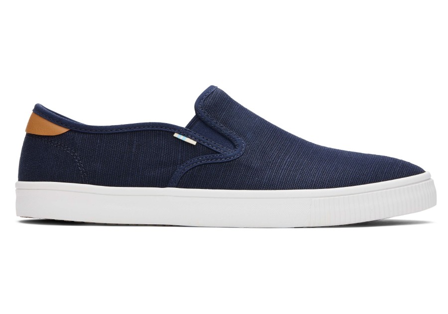 Homme TOMS Sneakers | Slip On Baja Bleu Marine