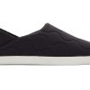 Homme TOMS Chaussons | Chaussons Ezra Black Quilted Cotton