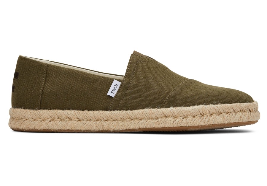 Homme TOMS Espadrilles | Espadrille Alpargata Corde Semelle 2.0 Olive Fonce