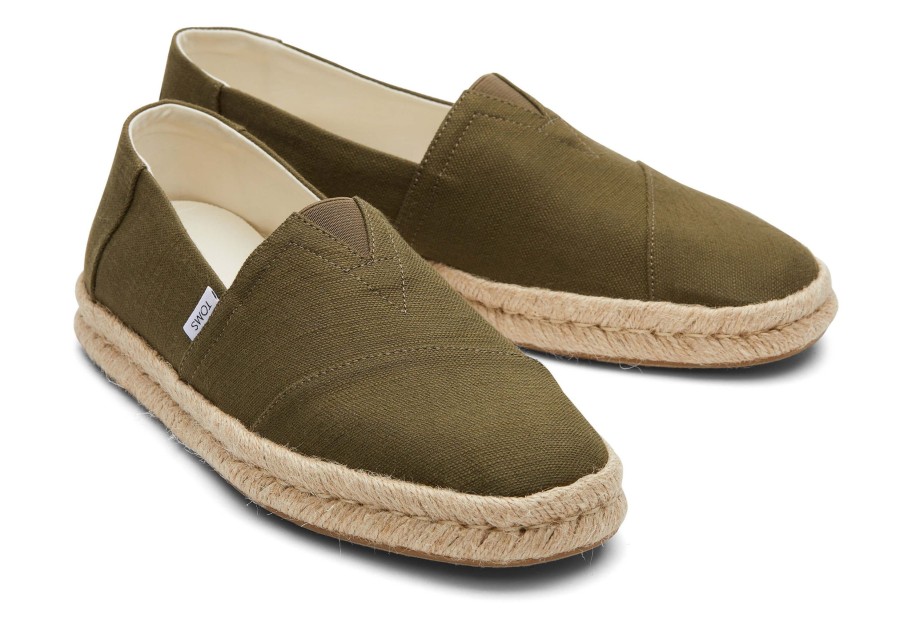 Homme TOMS Espadrilles | Espadrille Alpargata Corde Semelle 2.0 Olive Fonce