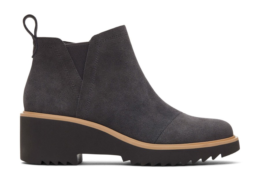 Femme TOMS Bottes | Bottine Maude Daim Fer Forge