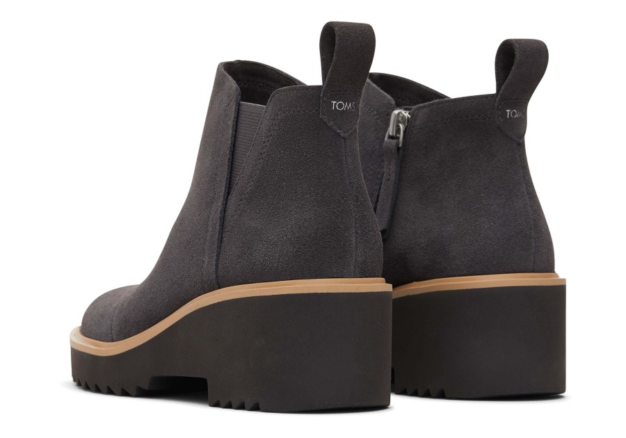 Femme TOMS Bottes | Bottine Maude Daim Fer Forge