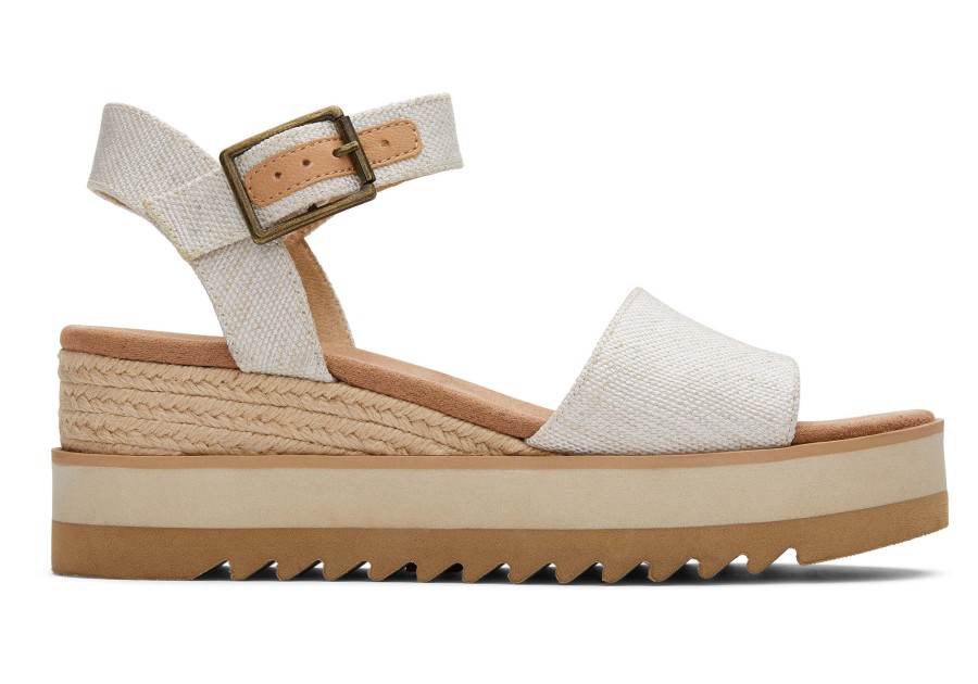 Femme TOMS Talons & Compensees | Sandales Diana Wedge Naturel