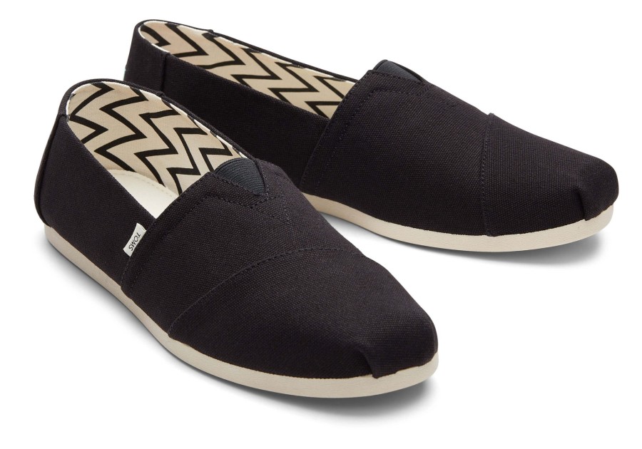 Homme TOMS | Alpargata En Coton Recycle Noir