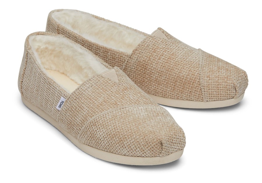 Femme TOMS Chaussons | Espadrille Alpargata En Chenille Chenille Oatmeal