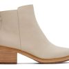 Femme TOMS Talons & Compensees | Bottes Impermeable Marina Beige Leather