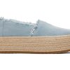 Femme TOMS Slip-Ons | Valencia Platform Espadrille Denim Lave Bleu Pastel