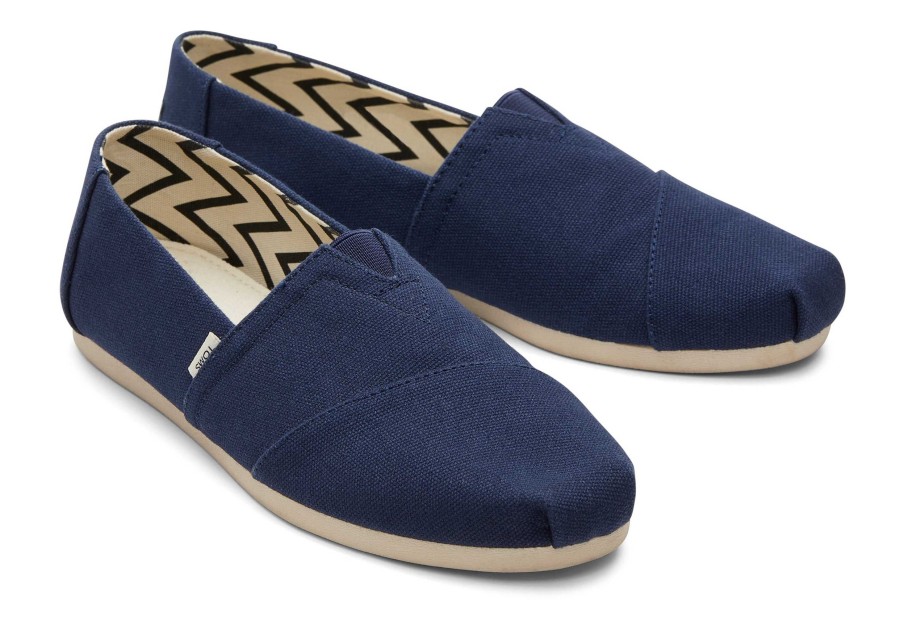 Femme TOMS Alpargata | Alpargata En Coton Recycle Bleu Marine