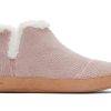 Femme TOMS Chaussons | Lola Pink Metallic Waffle Bootie Slipper Pink Quartz Metallic