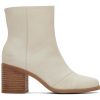 Femme TOMS Talons & Compensees | Bottine Evelyn Leather Light Sand