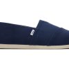 Homme TOMS | Alpargata En Coton Recycle Bleu Marine