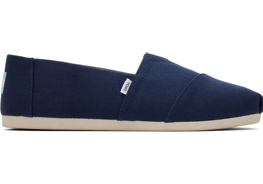 Homme TOMS | Alpargata En Coton Recycle Bleu Marine