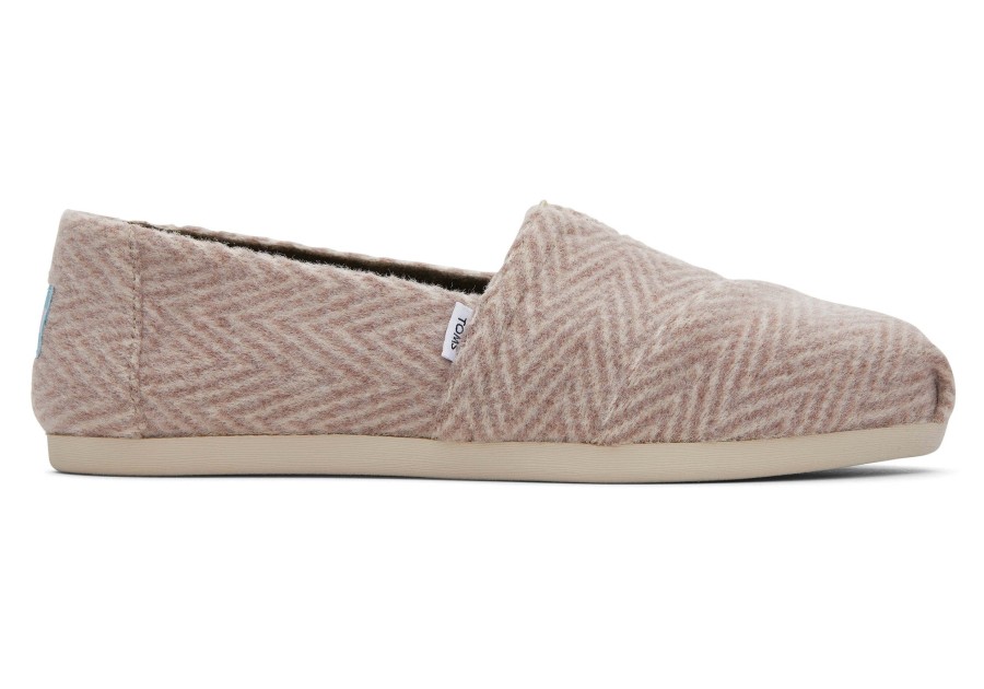 Femme TOMS Alpargata | Espadrille Alpargata A Chevrons Herringbone Oatmeal