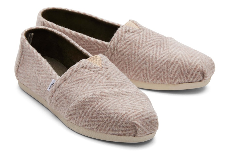 Femme TOMS Alpargata | Espadrille Alpargata A Chevrons Herringbone Oatmeal