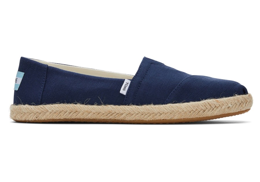 Femme TOMS Espadrilles | Alpargata Recycled Cotton Rope Espadrille Bleu Marine