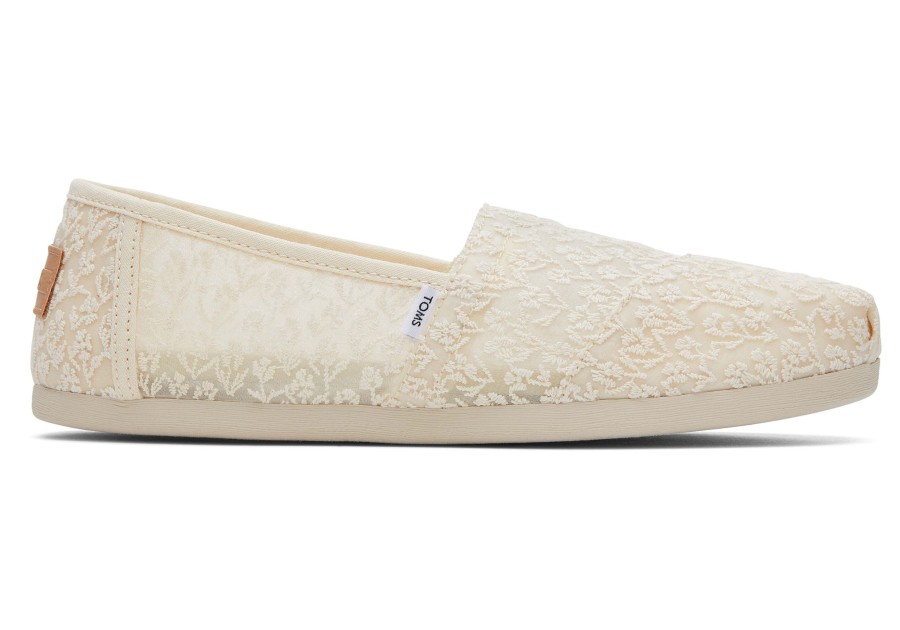 Femme TOMS Alpargata | Alpargata Floral Lace Dentelle Florale Naturelle