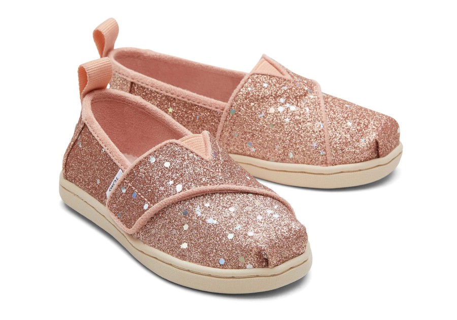 Enfant TOMS | Alpargata A Paillettes Rose Gold