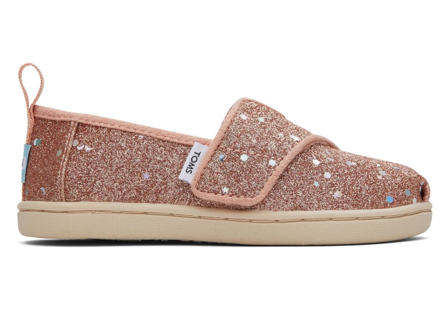 Enfant TOMS | Alpargata A Paillettes Rose Gold