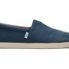 Homme TOMS | Alp Fwd Blue Textured Woven Indigo Fonce