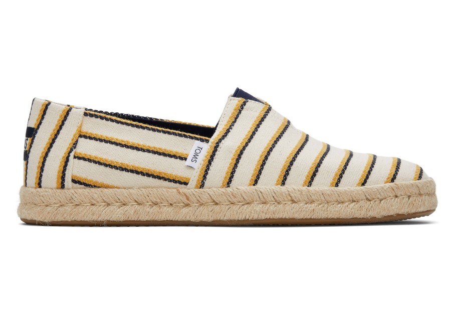 Homme TOMS Espadrilles | Espadrille Alpargata Corde Semelle 2.0 Rayure Naturel Multi University