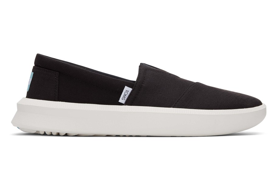 Homme TOMS Sneakers | Rover Trainers Recycled Cotton Coton Recycle Noir