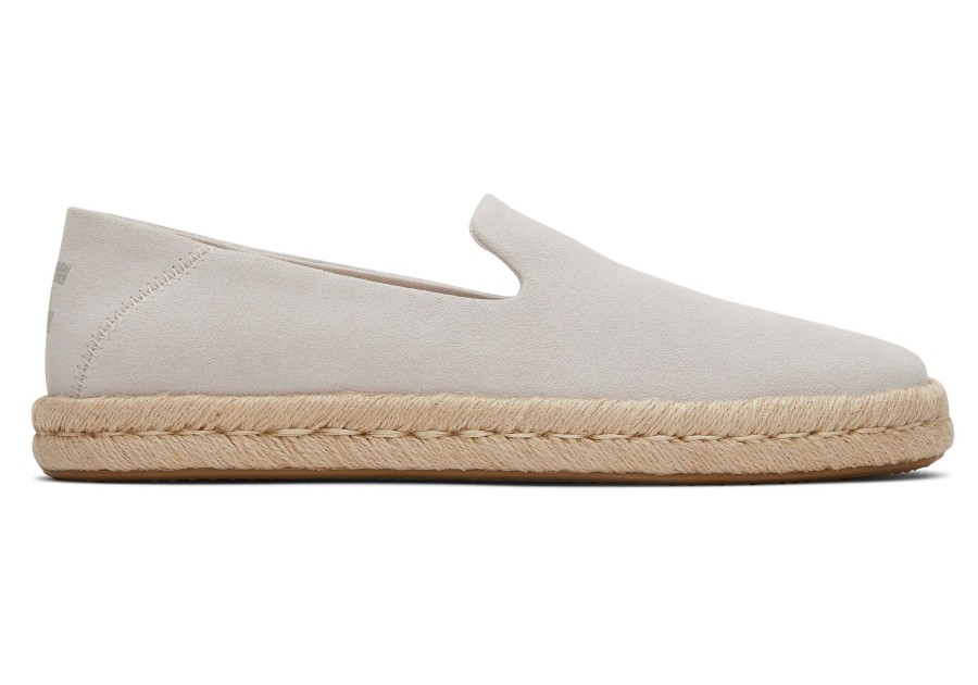 Homme TOMS Espadrilles | Santiago Suede Daim Mastic