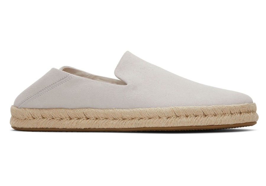 Homme TOMS Espadrilles | Santiago Suede Daim Mastic