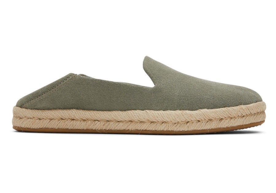 Femme TOMS Espadrilles | Santiago Suede Daim Gris Vetiver