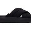 Femme TOMS Slip-Ons | Mallow Cross-Over Repreve® Black/Black