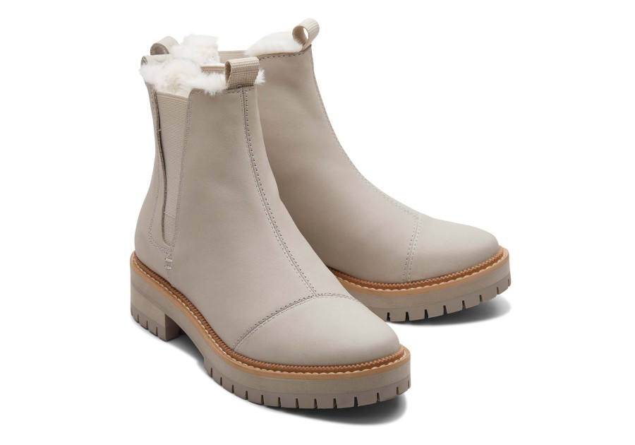 Femme TOMS Bottes | Bottine Dakota Water Resistant Pebble Grey