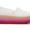 Femme TOMS Slip-Ons | Alpargata Platform Espadrille White Canvas