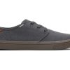 Homme TOMS Sneakers | Carlo Graphite Heritage Canvas Lace-Up Sneaker Smoky Graphite