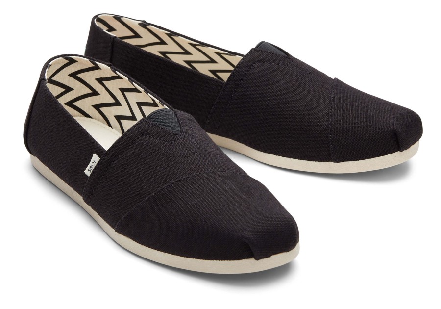 Homme TOMS Alpargata | Alpargata En Coton Recycle Noir