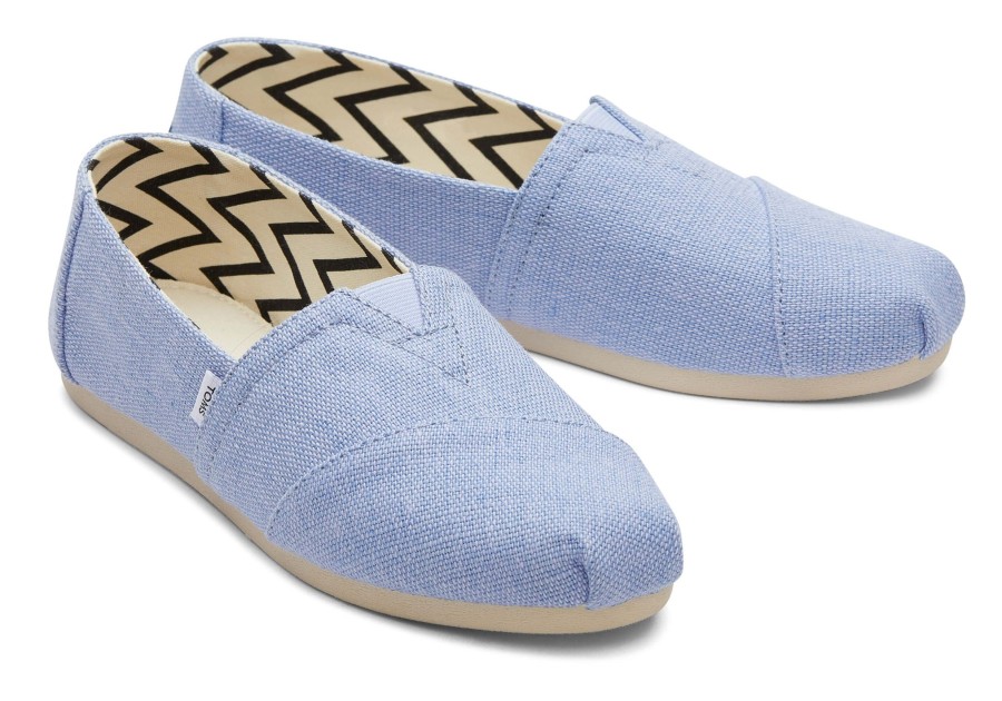 Femme TOMS Alpargata | Alpargata Heritage Canvas Toile Heritage Bleu Froid